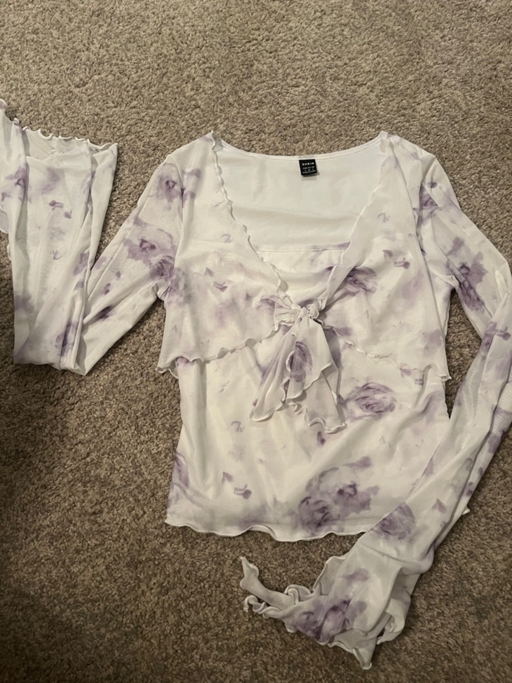 White Lightweight Semi-Sheer Top